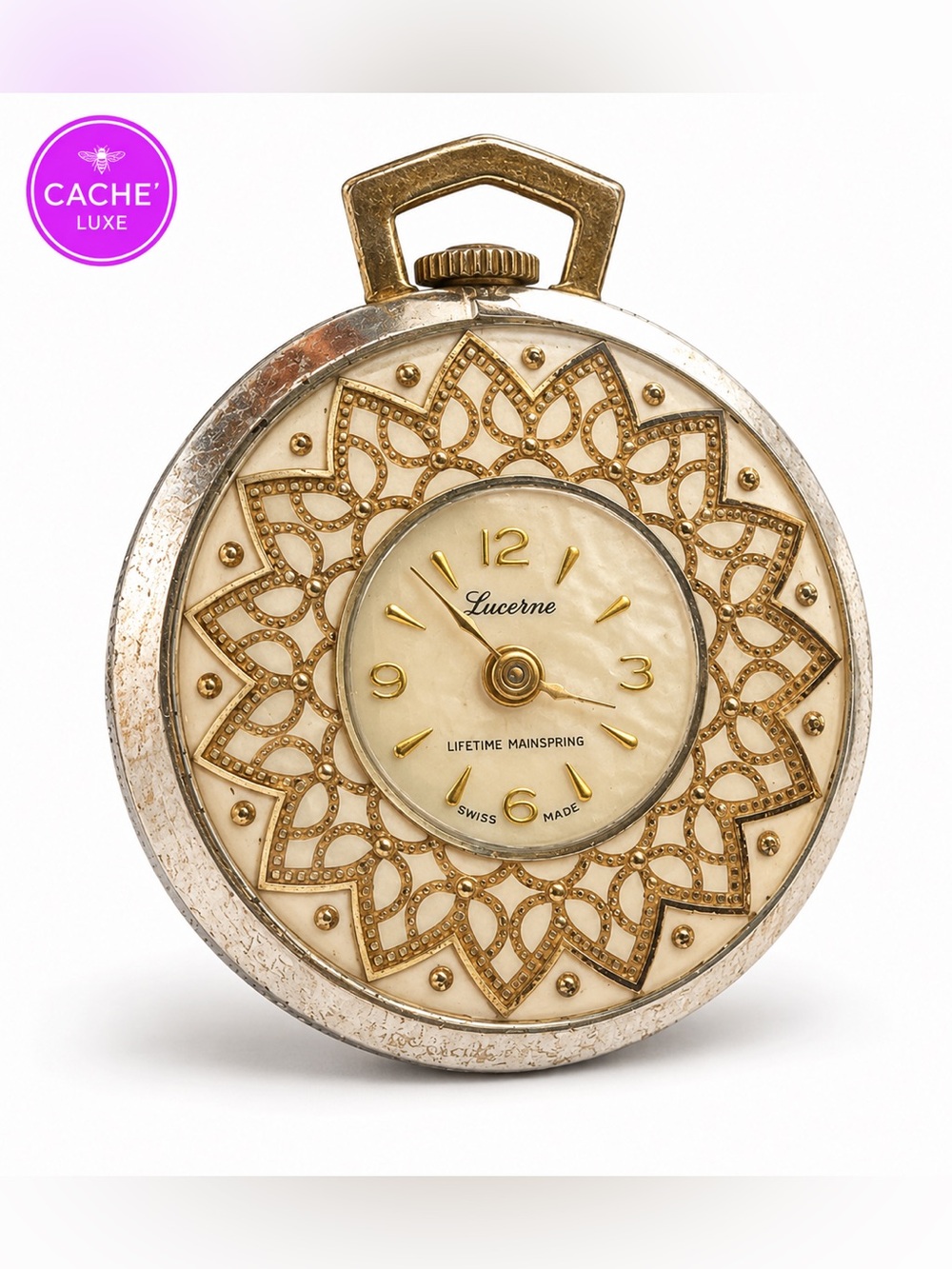 Vintage Swiss Lucerne Rare Auto Pocket Watch (1960-69)